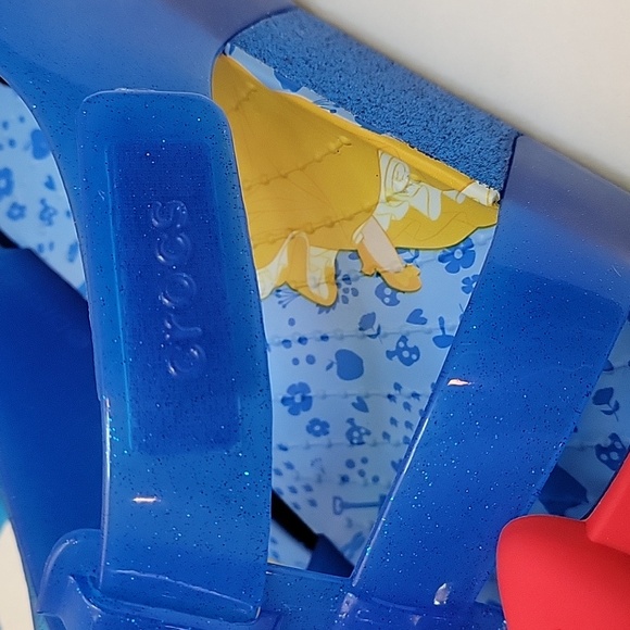 Crocs Kids Snow White Isabella Sandals Bright Cobalt Size US J3 - Picture 9 of 17